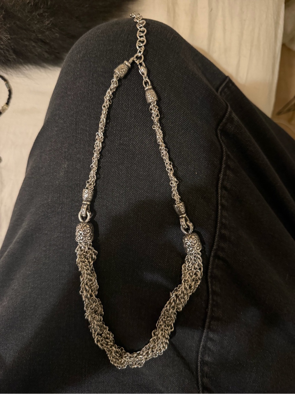 Brighton Silver multi strand necklace